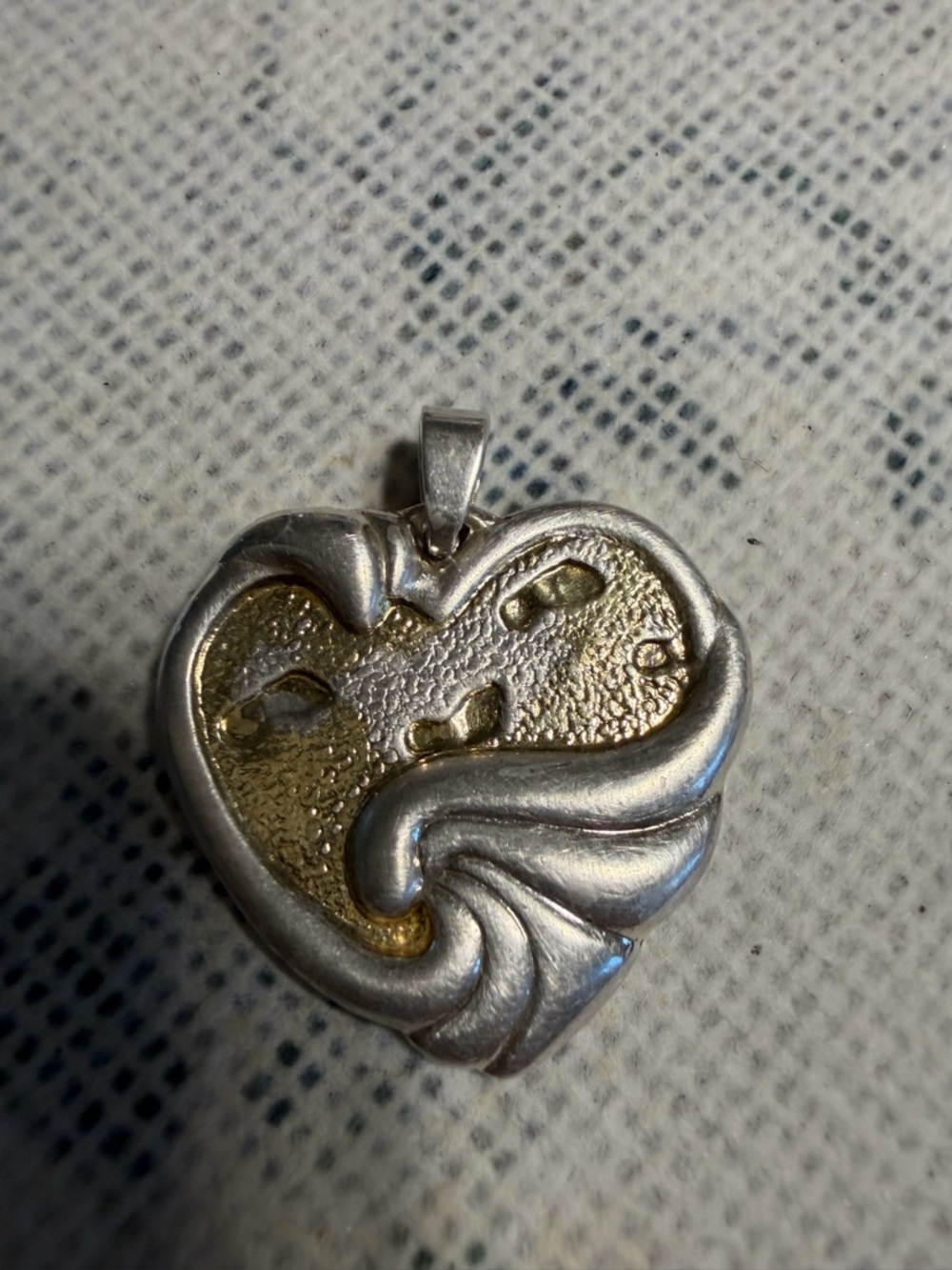 gorman Two-Tone Gold and Silver Heart Pendant Necklace